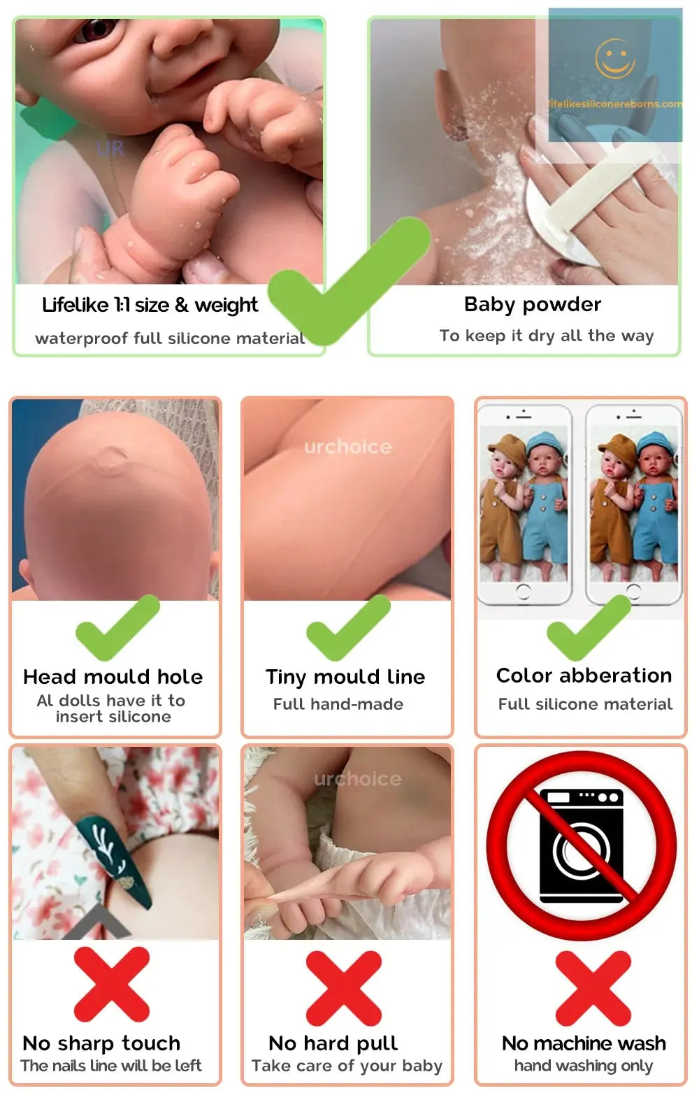 100% Handmade Silicone Reborn Dolls for Adoption and Rehoming Soft Newborn Baby Girl Collectibles Waterproof Infant Doll lifelikesiliconereborns.com