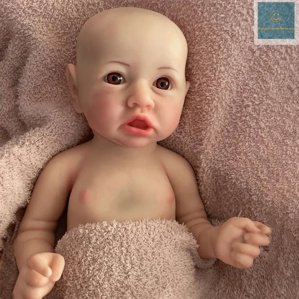 100% Siold Silicone Reborn Baby Dark African Girl 18Inch Collectibles Realistic Soft Waterproof Baby Doll Gift lifelikesiliconereborns.com