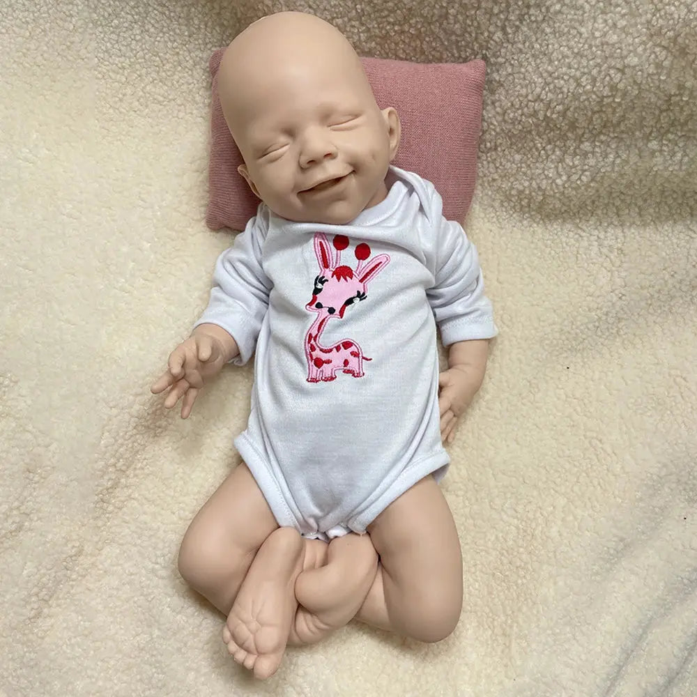 100% Whole Body Silicone Reborn Baby Girl April 45cm Floppy Washable Newborn Infant Cuddle Dolls Corpo De Silicone Birthday Gift lifelikesiliconereborns.com