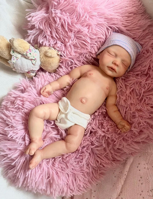 10Inch Can Washable Close Eyes Bebe Reborn Girl With Full Body Silicone 3D ainted Skin Newborn Doll reales para niñas lifelikesiliconereborns.com
