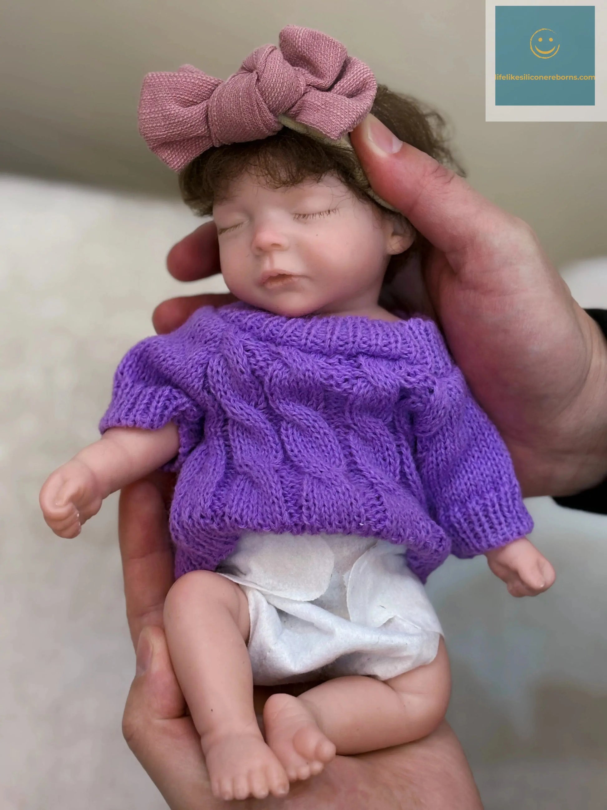 10Inch Silicone Girl Can Open Mouth Reborn Doll With Rooted Hair Handmade Full Solid Silicone Reborn Baby Doll For Girls Gift - lifelikesiliconereborns.com
