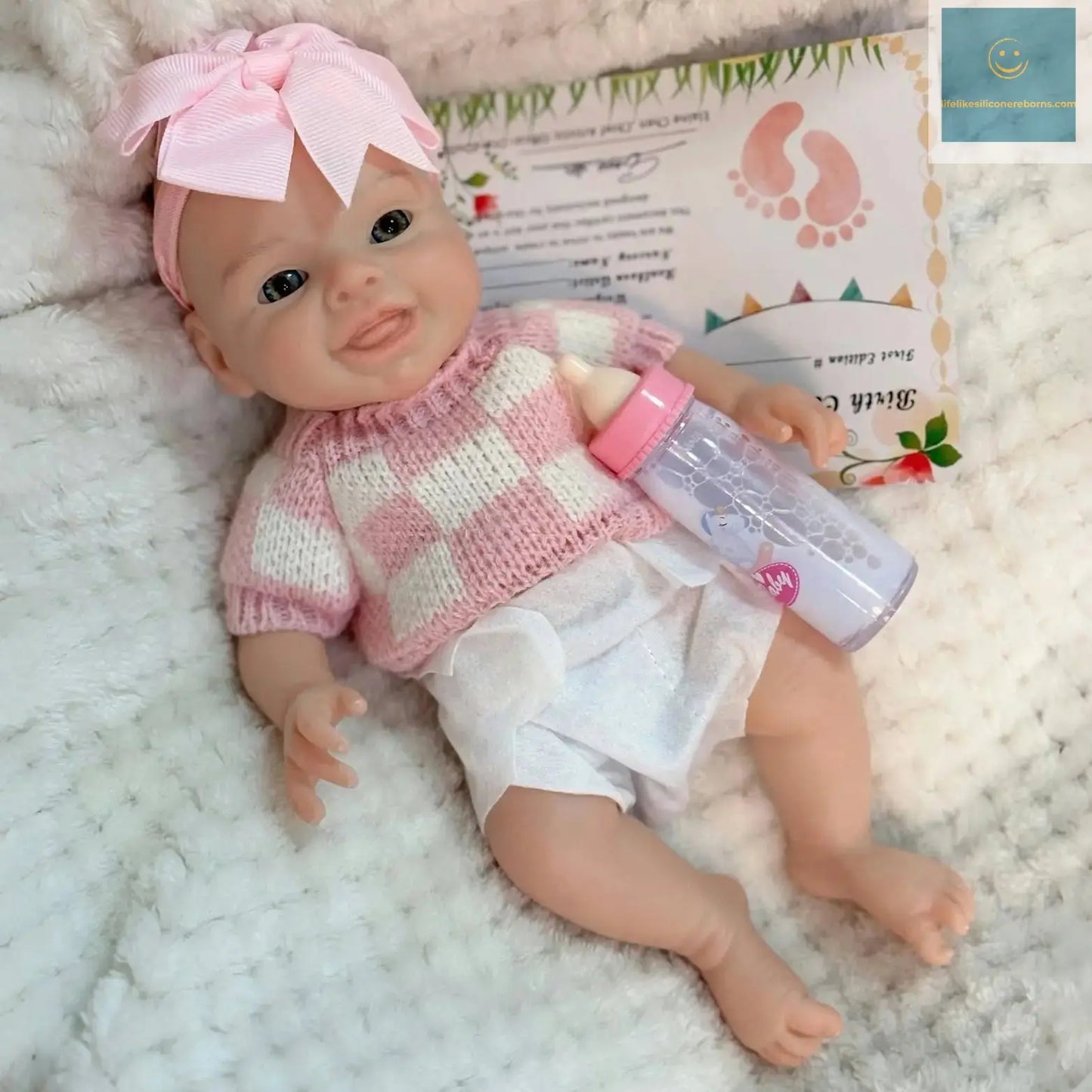 10Inch Silicone Girl Reborn Baby Dolls Painted Lifelike Full Body Soft Silicone Bebe Reborn Dolls For Kid's Christmas Gifts - lifelikesiliconereborns.com