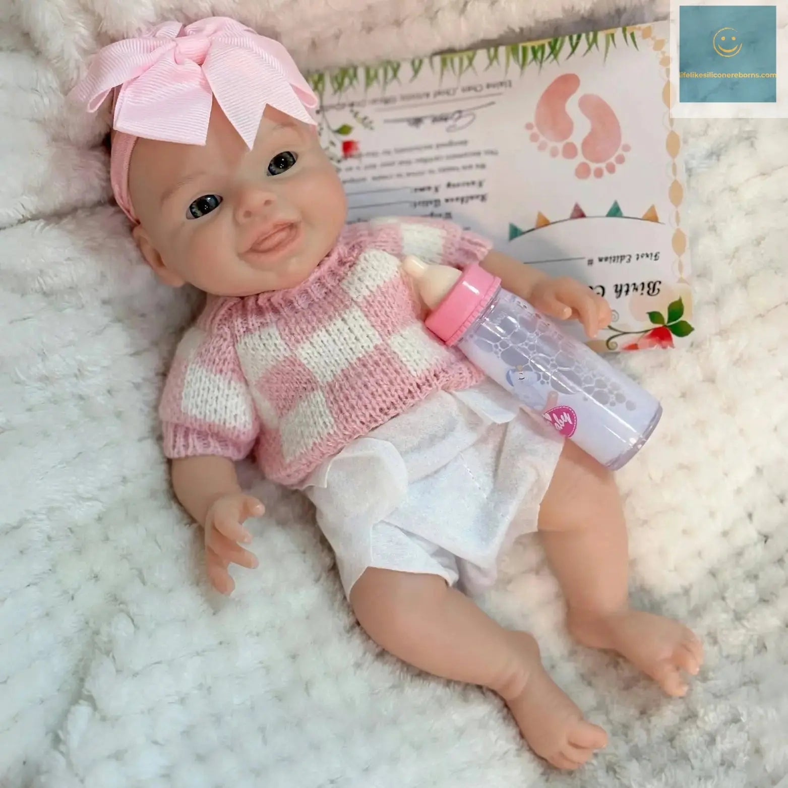 10Inch Silicone Girl Reborn Baby Dolls Painted Lifelike Full Body Soft Silicone Bebe Reborn Dolls For Kid's Christmas Gifts - lifelikesiliconereborns.com