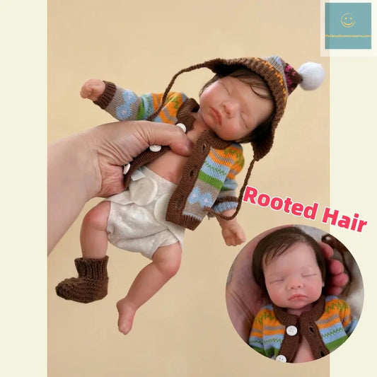 10Inch Waterproof Full Body Solid Silicone bébé reborn Girl Doll With Handmade Rooted Hair Lifelike bébé reborn Doll lifelikesiliconereborns.com