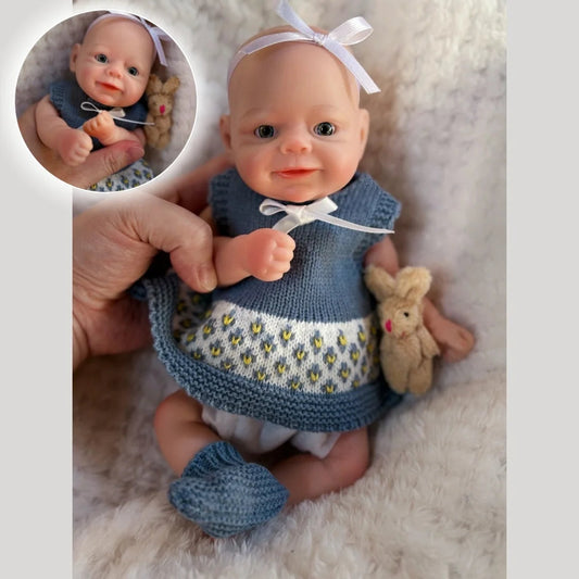 10Inch Waterproof Open Eyes bebe reborn de silicona Girl Doll With 3D Painted Skin Soft Touch Newborn Doll reales para niñas lifelikesiliconereborns.com