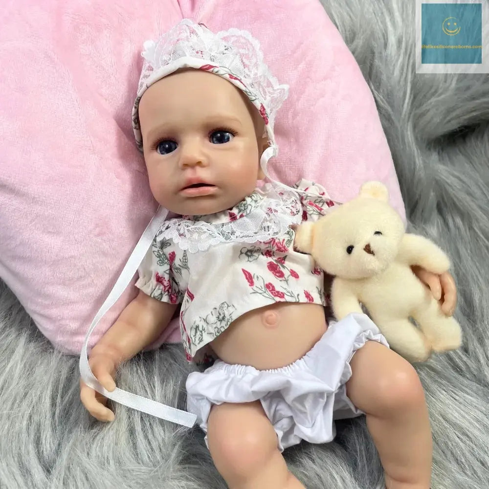 12-13 Inch Mini Full Silicone Reborn Baby Doll LouLou Awake With Open Mouth Lifelike Solid Silicone Girl Birthday Christmas Gift lifelikesiliconereborns.com