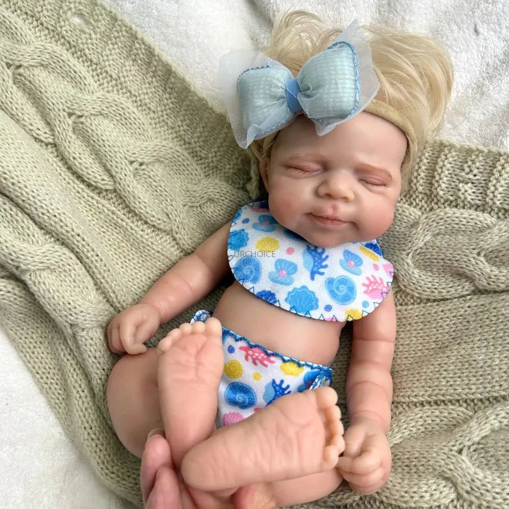12 Inch Mini Pascale with Rooted Hair Full Body Silicone Reborn Baby Girl Lifelike Washable Soft Touch Doll Birthday Gift Toy lifelikesiliconereborns.com
