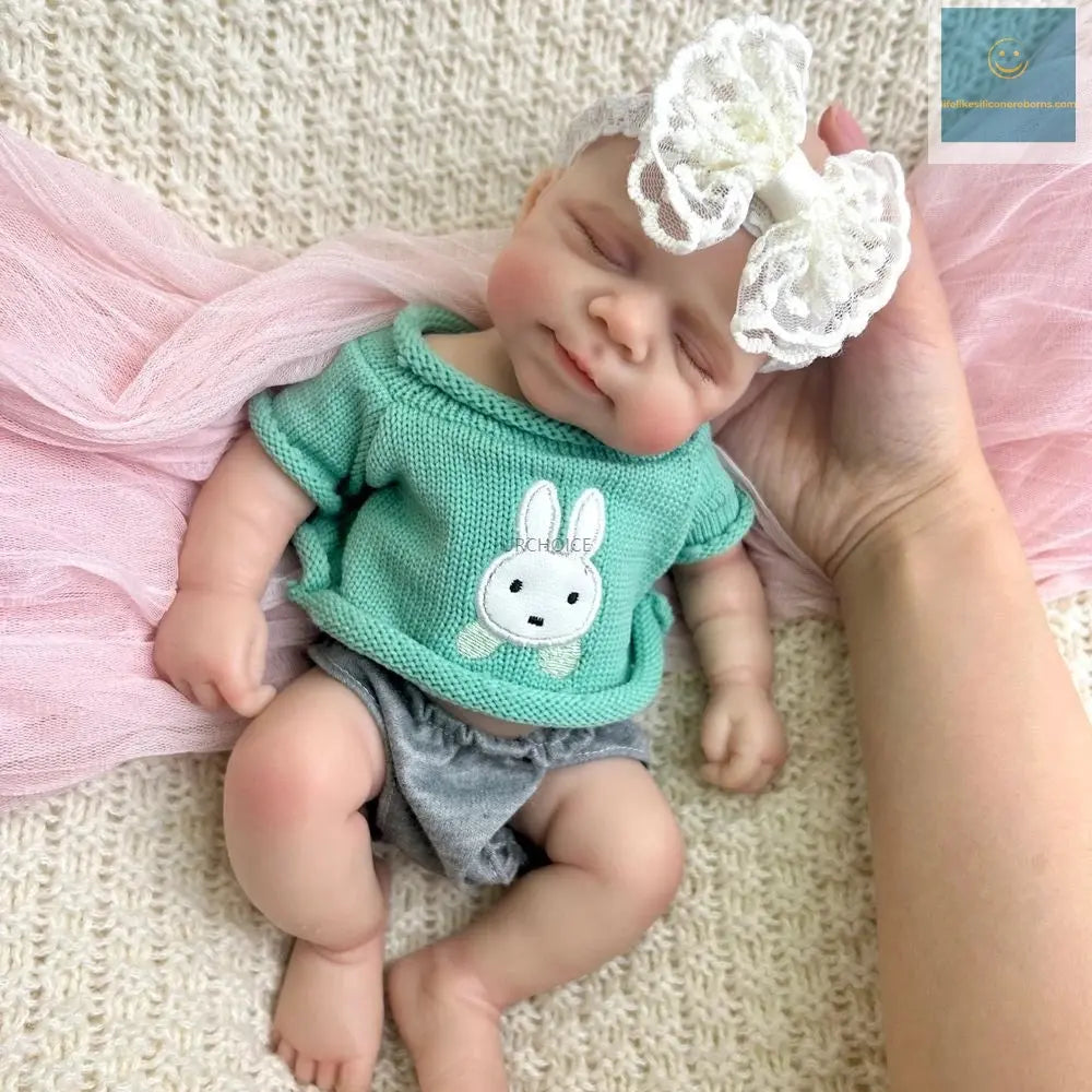 12 Inch Mini Pascale with Rooted Hair Full Body Silicone Reborn Baby Girl Lifelike Washable Soft Touch Doll Birthday Gift Toy lifelikesiliconereborns.com