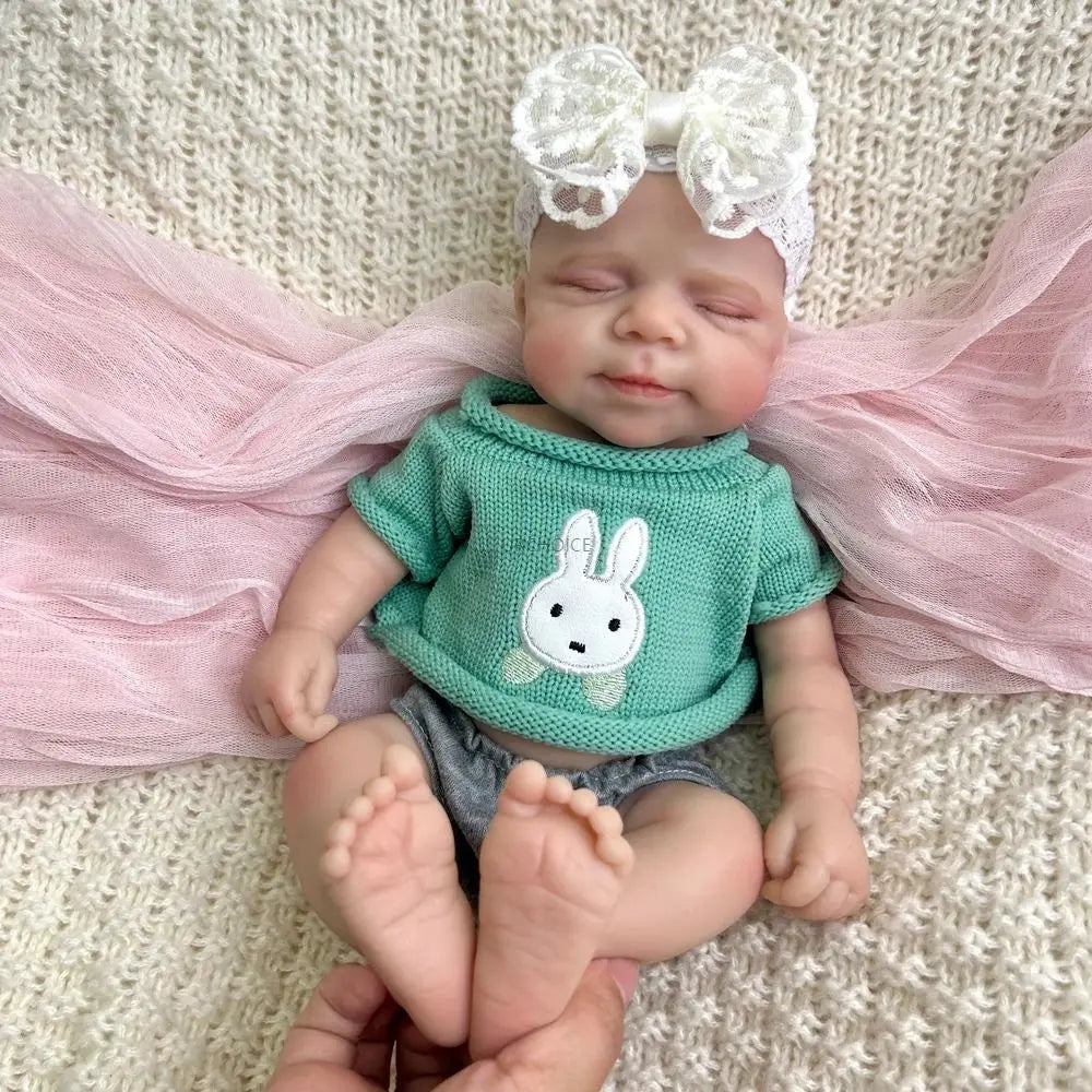 12 Inch Mini Pascale with Rooted Hair Full Body Silicone Reborn Baby Girl Lifelike Washable Soft Touch Doll Birthday Gift Toy lifelikesiliconereborns.com