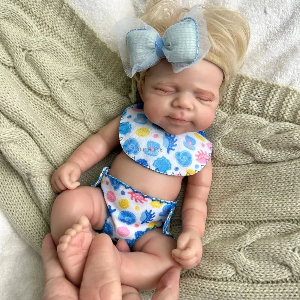 12 Inch Mini Pascale with Rooted Hair Full Body Silicone Reborn Baby Girl Lifelike Washable Soft Touch Doll Birthday Gift Toy lifelikesiliconereborns.com