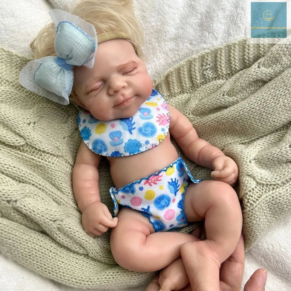 12 Inch Mini Pascale with Rooted Hair Full Body Silicone Reborn Baby Girl Lifelike Washable Soft Touch Doll Birthday Gift Toy lifelikesiliconereborns.com