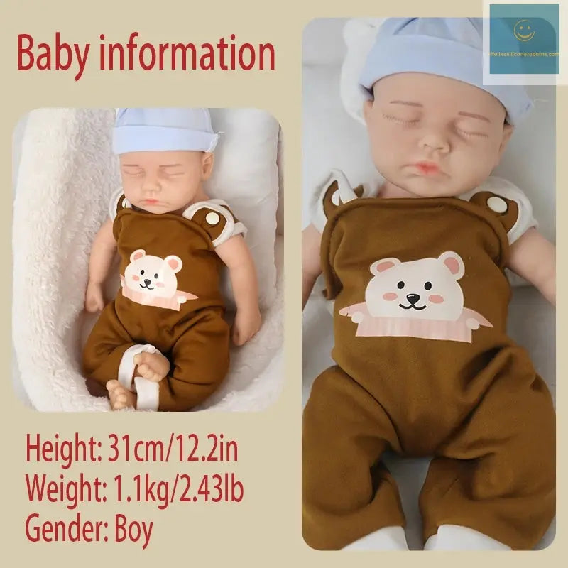 12.2 inch open full silicone rebirth baby doll, soft silicone, newborn baby, suitable for children, suitable for gifts, accompan lifelikesiliconereborns.com