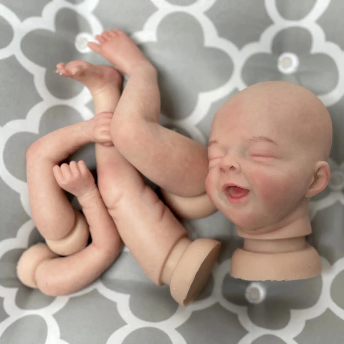 12.5Inch Bebe Reborn Salia Solid Silicone Reborn Dolls Assembled Kit Reborn De Muñecas Silicona Boneca Renascida lifelikesiliconereborns.com