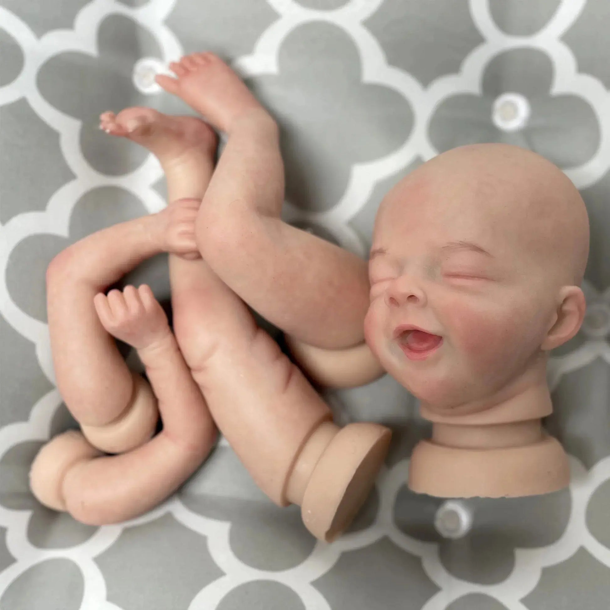 12.5Inch Bebe Reborn Salia Solid Silicone Reborn Dolls Assembled Kit Reborn De Muñecas Silicona Boneca Renascida lifelikesiliconereborns.com