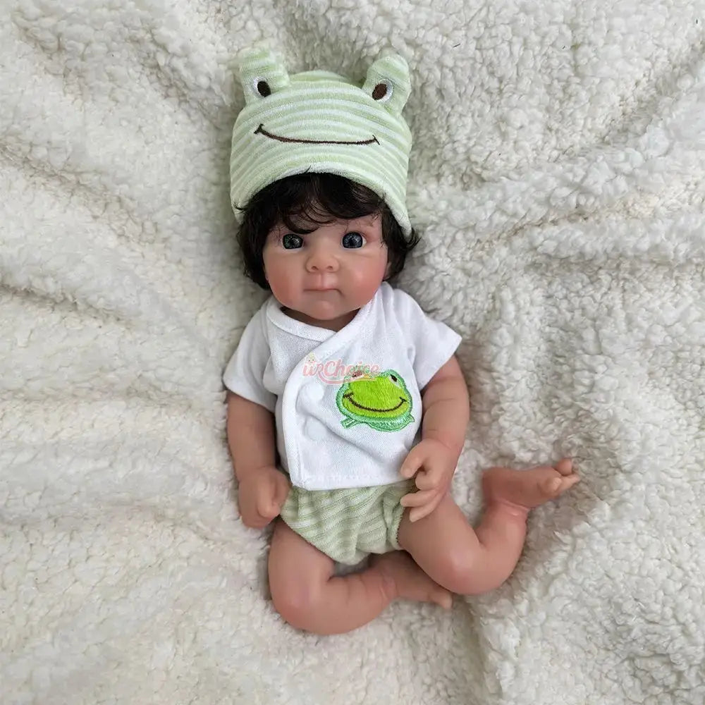 12Inch Micro Baby Girl Bettie Full Body Silicone Reborn Bebe with Rooted Hair Handmade Painted Adorable Doll for Collection Kids lifelikesiliconereborns.com