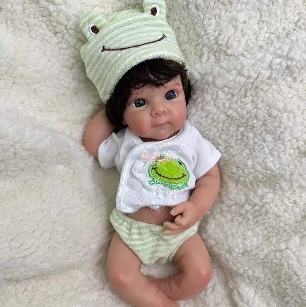 12Inch Micro Baby Girl Bettie Full Body Silicone Reborn Bebe with Rooted Hair Handmade Painted Adorable Doll for Collection Kids lifelikesiliconereborns.com