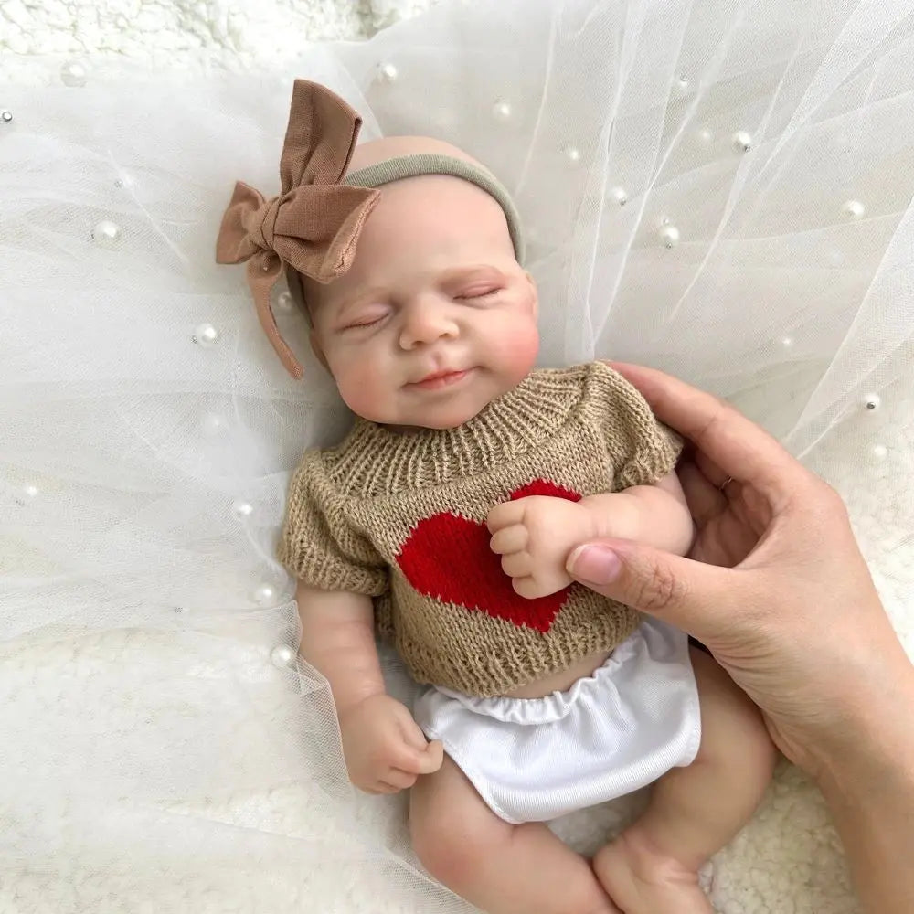 12Inch Mini Realistic Baby Girl Pascale Washable Silicone Reborn Doll with Visible Veins Skin for Kids Toy Birthday Gift lifelikesiliconereborns.com