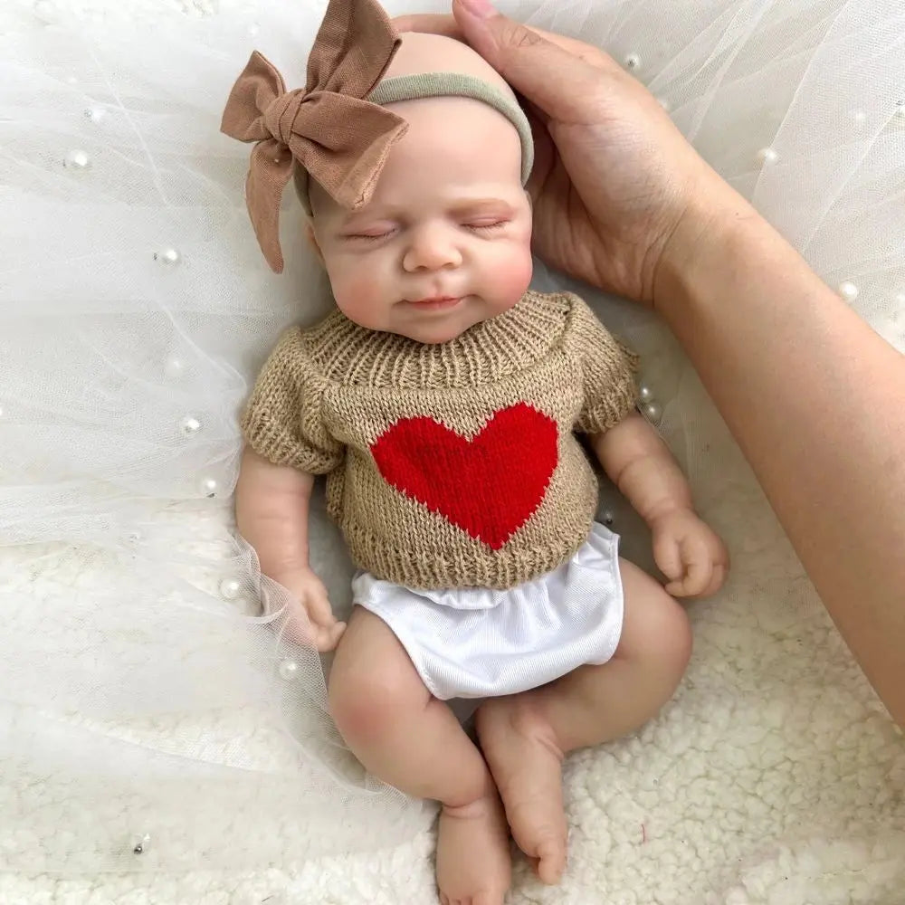 12Inch Mini Realistic Baby Girl Pascale Washable Silicone Reborn Doll with Visible Veins Skin for Kids Toy Birthday Gift lifelikesiliconereborns.com