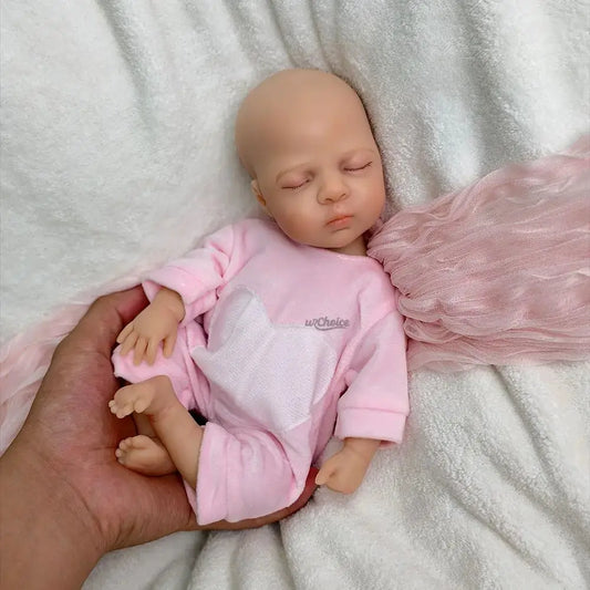 12Inch Mini Silicone Reborn Baby Girl Luna Realistic Detail Features Soft Washable Doll for Educational Collectibles Kids Toy lifelikesiliconereborns.com