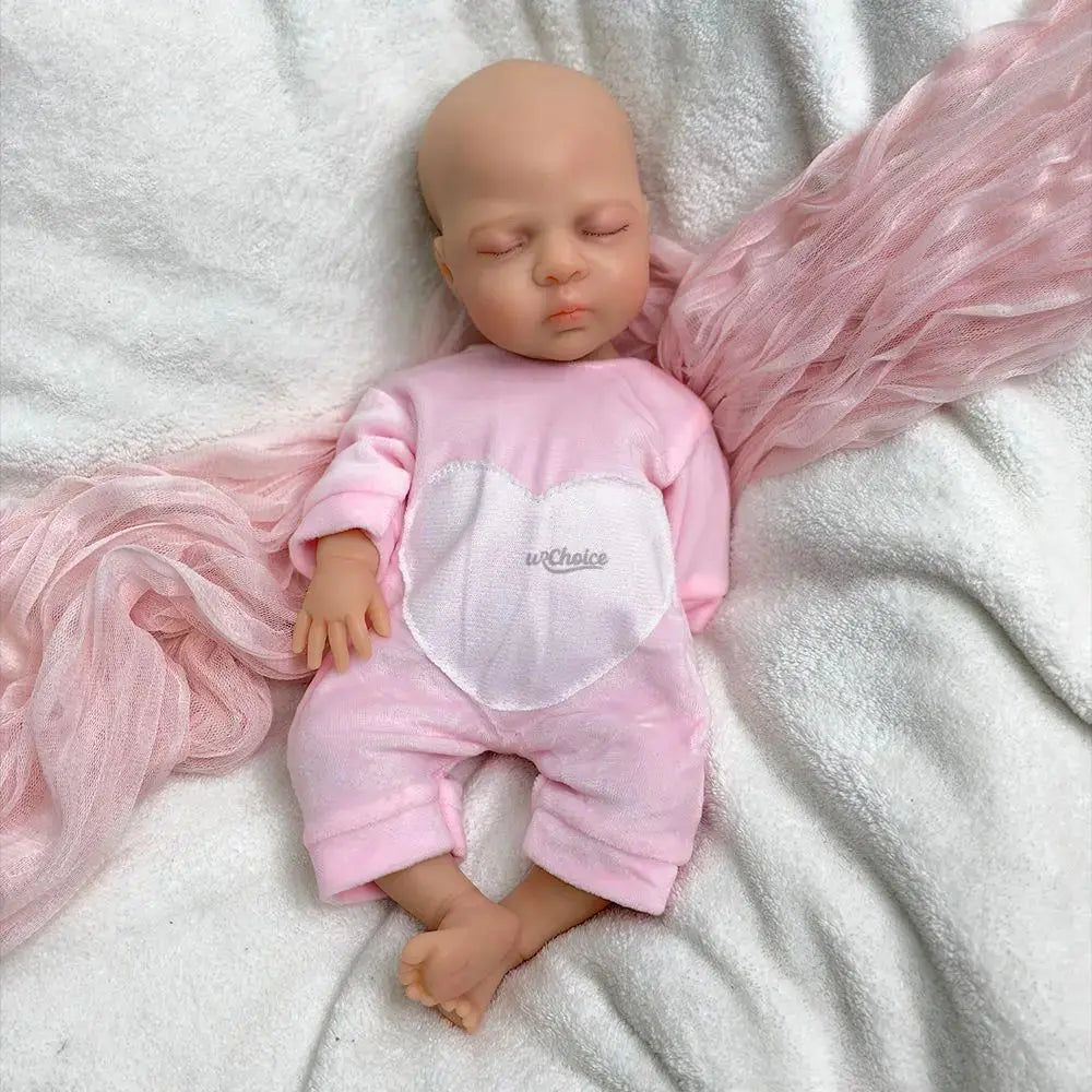 12Inch Mini Silicone Reborn Baby Girl Luna Realistic Detail Features Soft Washable Doll for Educational Collectibles Kids Toy lifelikesiliconereborns.com