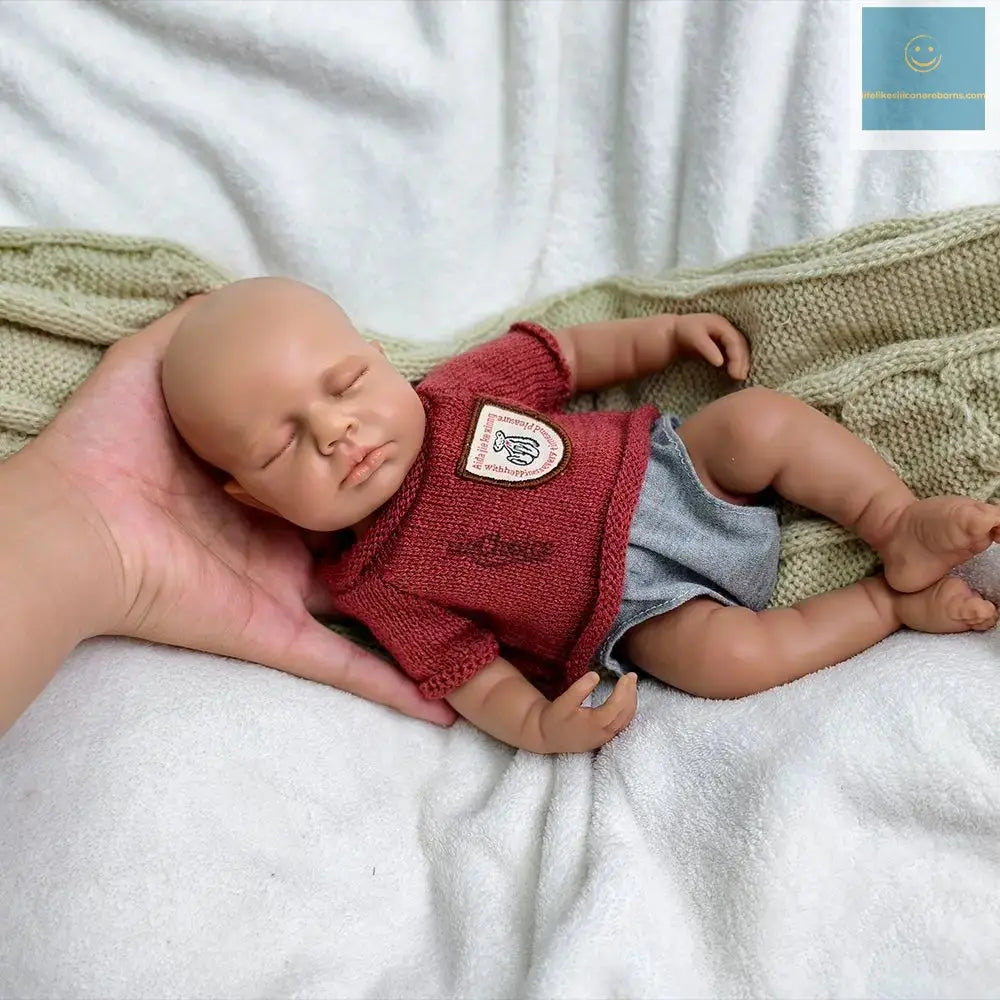 12Inch Whole Body Soft Silicone Reborn Baby Boy Handmade Painted Dark Baby Dolls For Kids Toys Artwork Gift Collection lifelikesiliconereborns.com