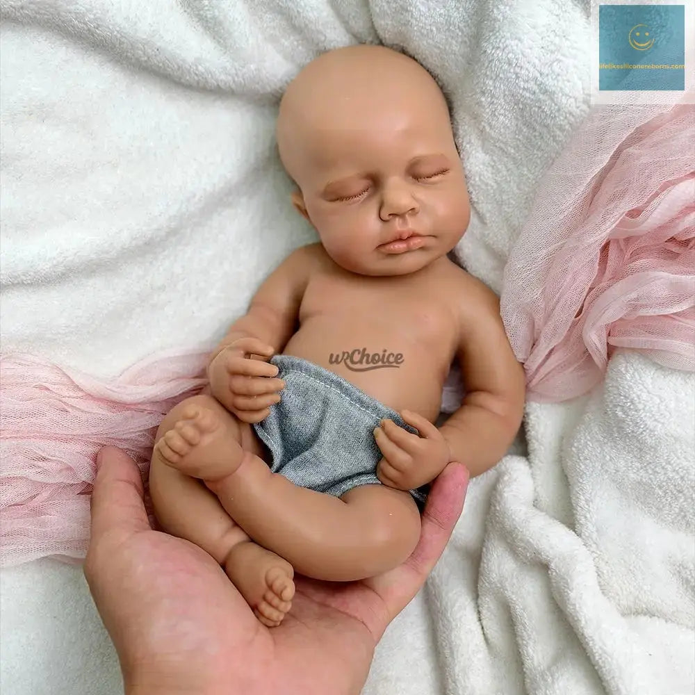 12Inch Whole Body Soft Silicone Reborn Baby Boy Handmade Painted Dark Baby Dolls For Kids Toys Artwork Gift Collection lifelikesiliconereborns.com