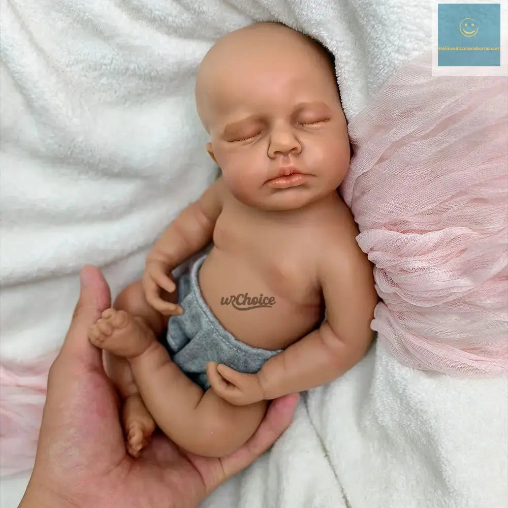 12Inch Whole Body Soft Silicone Reborn Baby Boy Handmade Painted Dark Baby Dolls For Kids Toys Artwork Gift Collection lifelikesiliconereborns.com