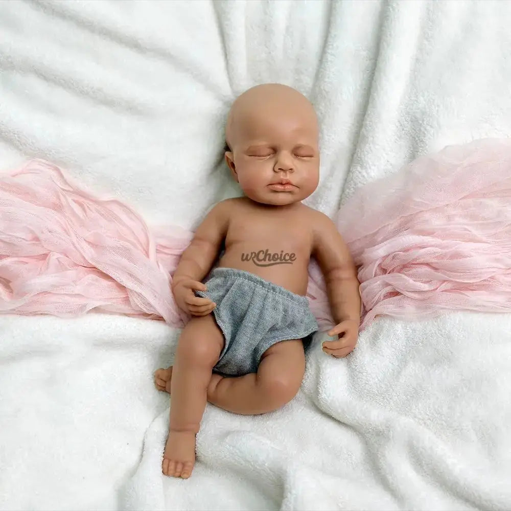 12Inch Whole Body Soft Silicone Reborn Baby Boy Handmade Painted Dark Baby Dolls For Kids Toys Artwork Gift Collection lifelikesiliconereborns.com