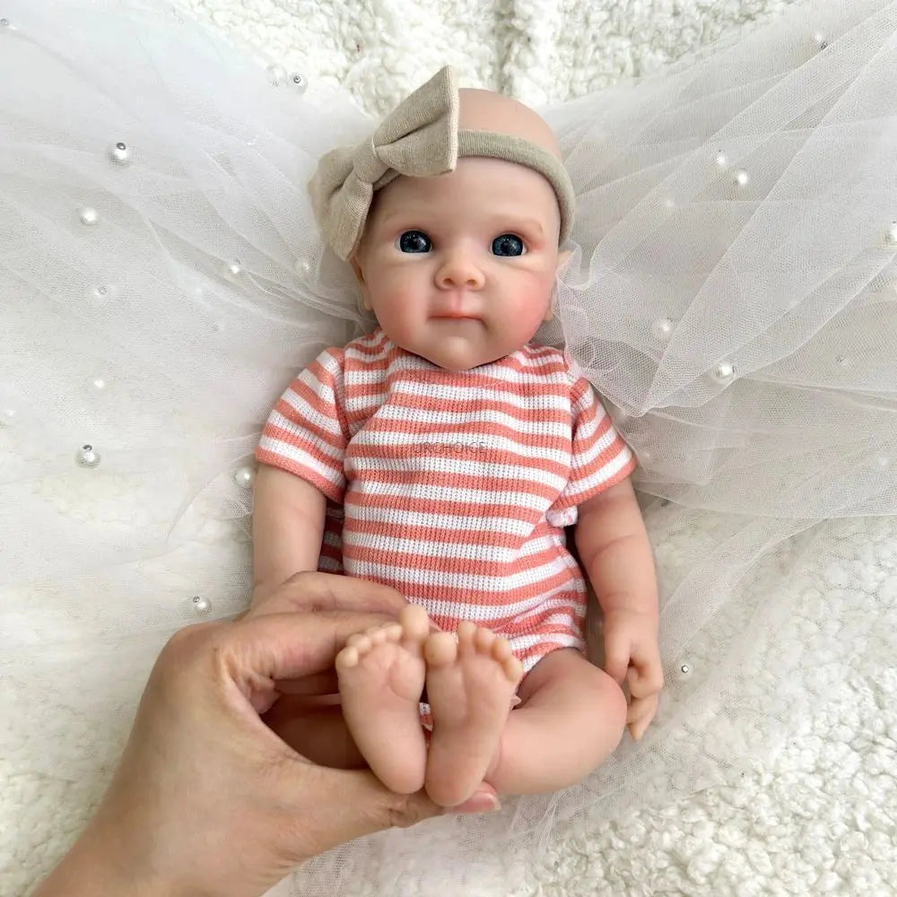12" Lifelike Silicone Reborn Baby Girl Bettie With Rooted Hair Soft Realistic Newborn Doll For Art Collection Gift Kids Toy lifelikesiliconereborns.com