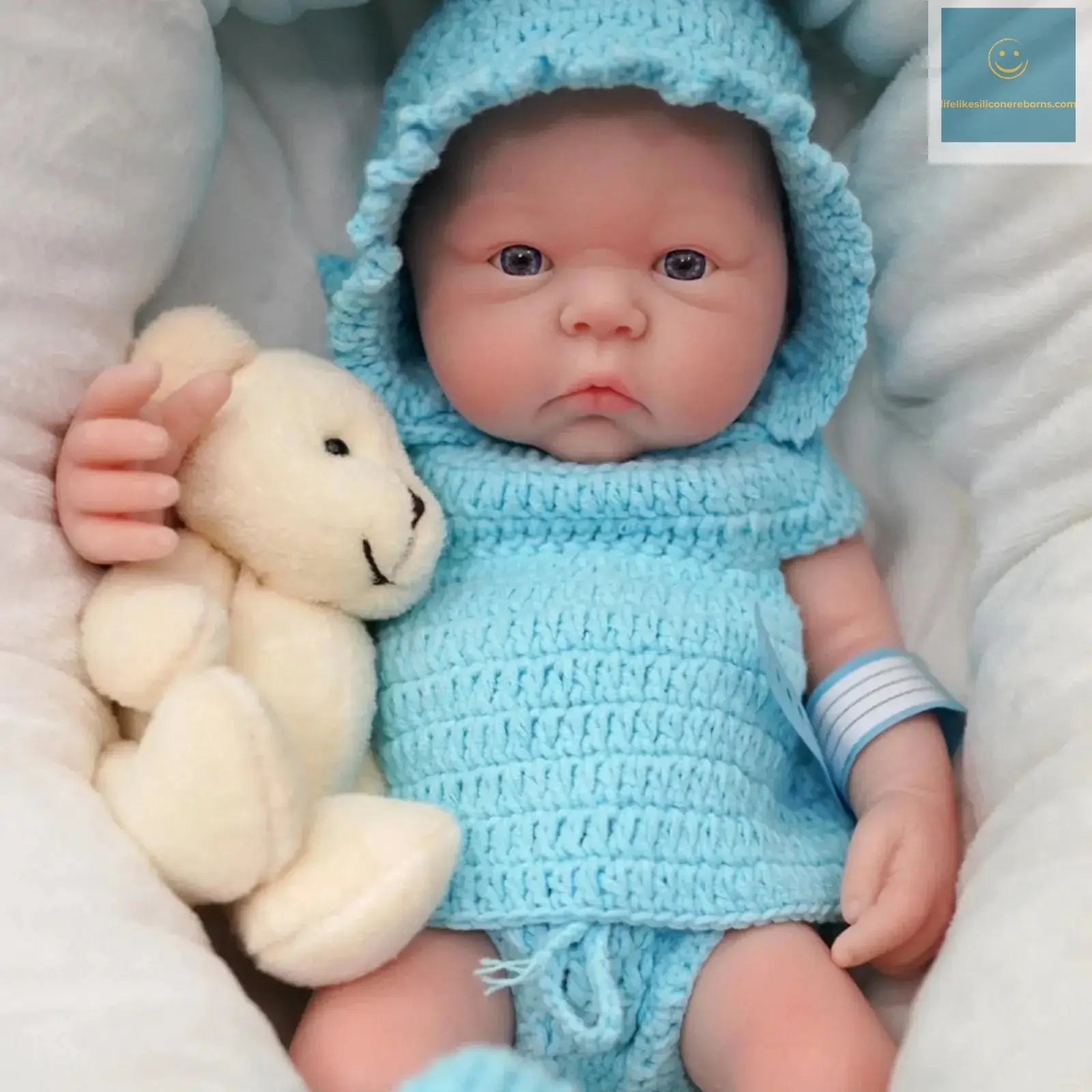 12" Micro Preemie Cute Full Body Soft Silicone Baby Doll Boy Lifelike Reborn Doll Surprise Children Anti-Stress Cuerpo Entero lifelikesiliconereborns.com