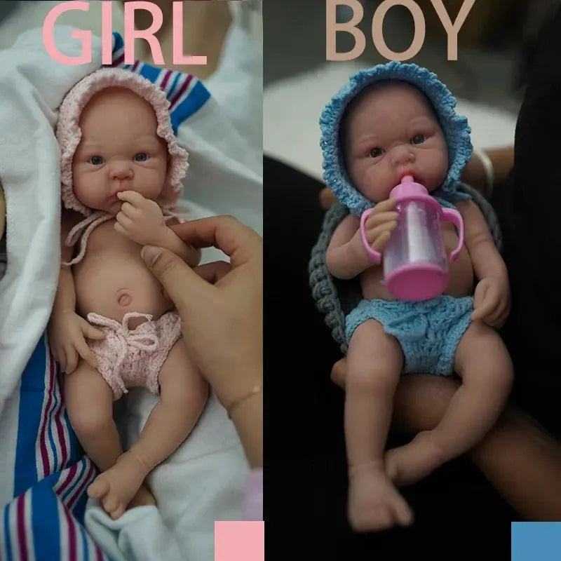 12" Micro Preemie Cute Full Body Soft Silicone Baby Doll Boy Lifelike Reborn Doll Surprise Children Anti-Stress Cuerpo Entero lifelikesiliconereborns.com