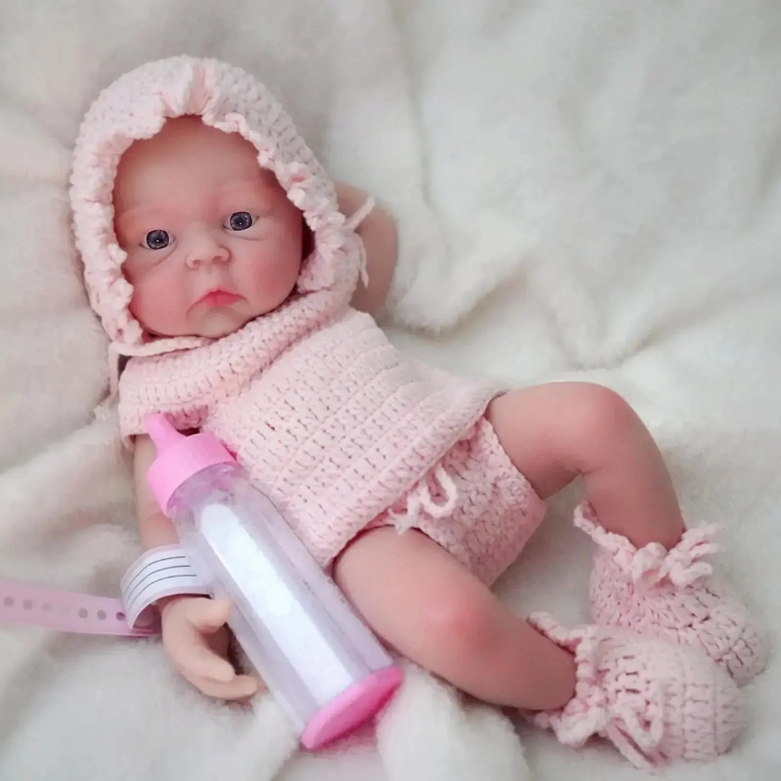 12" Micro Preemie Cute Full Body Soft Silicone Baby Doll Boy Lifelike Reborn Doll Surprise Children Anti-Stress Cuerpo Entero lifelikesiliconereborns.com