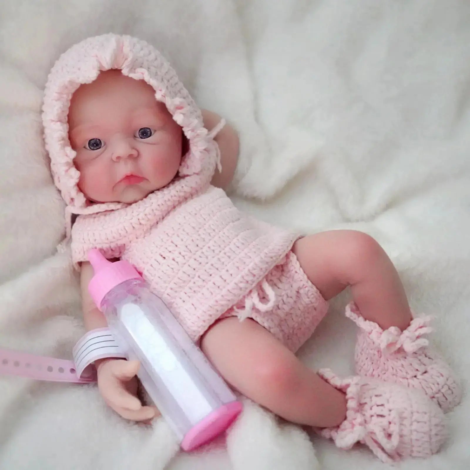 12" Micro Preemie Cute Full Body Soft Silicone Baby Doll Boy Lifelike Reborn Doll Surprise Children Anti-Stress Cuerpo Entero lifelikesiliconereborns.com