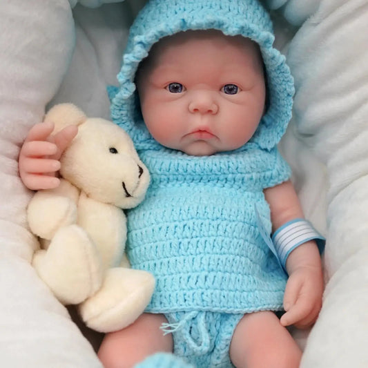 12" Micro Preemie Cute Full Body Soft Silicone Baby Doll Boy Lifelike Reborn Doll Surprise Children Anti-Stress Cuerpo Entero lifelikesiliconereborns.com