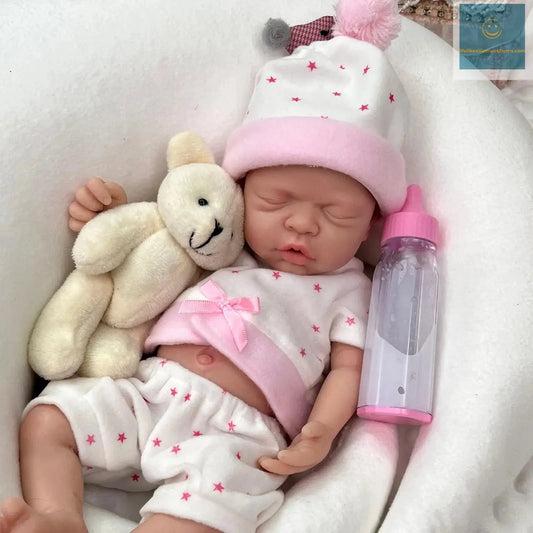 12" Micro Preemie Full Body Silicone Reborn Baby Dolls Realistic-Newborn Baby Dolls Girl That Look Real Sleeping Baby Doll lifelikesiliconereborns.com