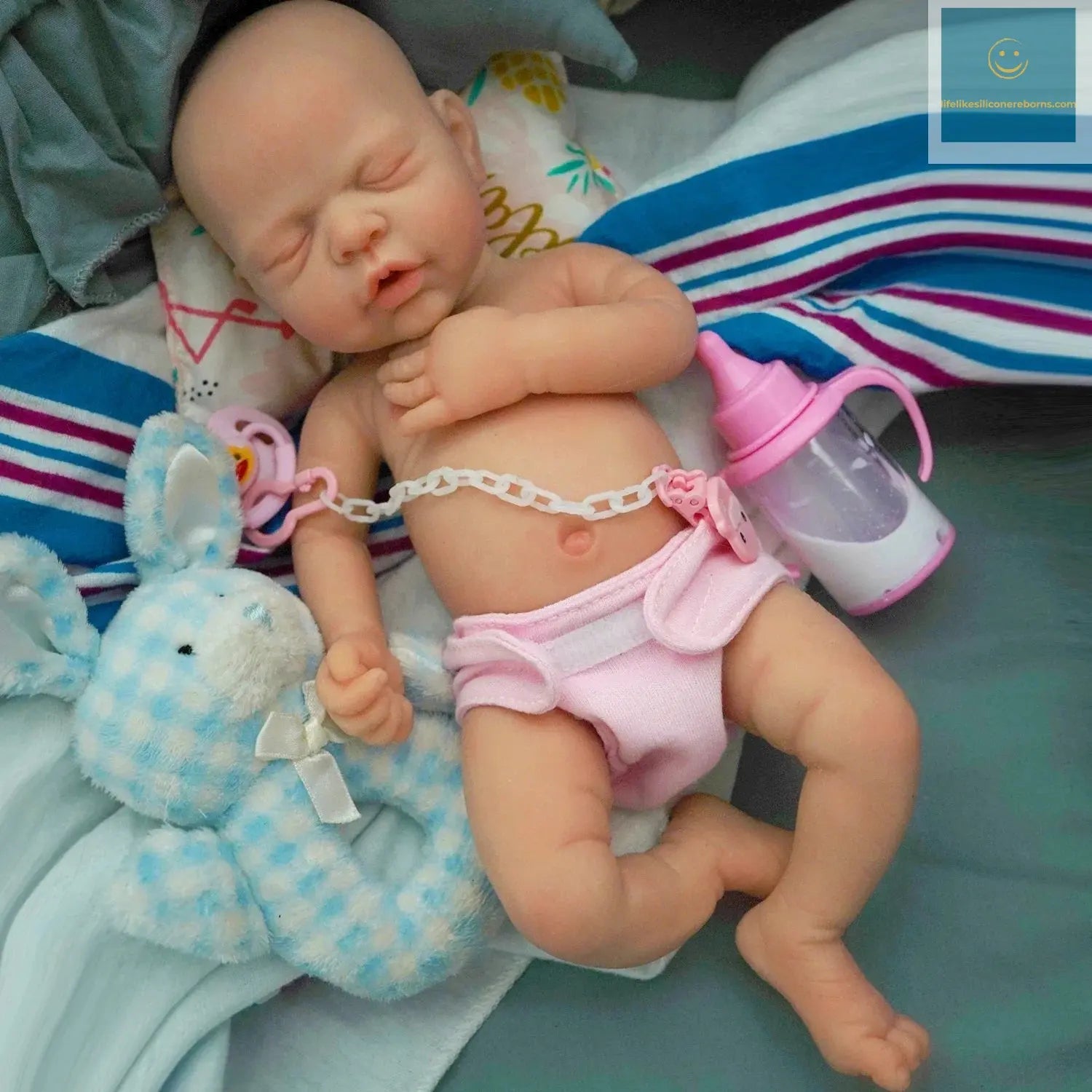 12" Micro Preemie Full Body Silicone Reborn Baby Dolls Realistic-Newborn Baby Dolls Girl That Look Real Sleeping Baby Doll lifelikesiliconereborns.com