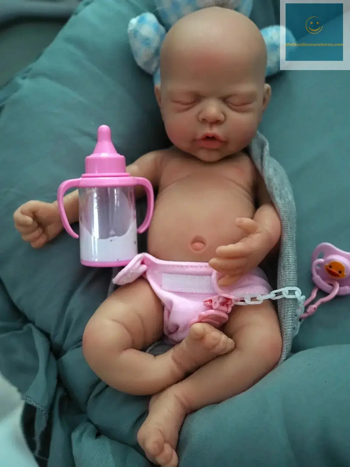 12" Micro Preemie Full Body Silicone Reborn Baby Dolls Realistic-Newborn Baby Dolls Girl That Look Real Sleeping Baby Doll lifelikesiliconereborns.com