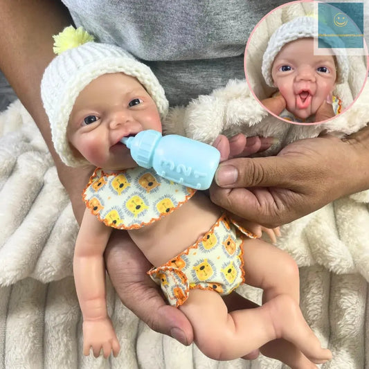 13 Inch Mini Reborn Boy Or Girl Full Silicone Reborn Baby Doll Charlie Washable Body Soft Silicone Doll Birthday Christmas Gift lifelikesiliconereborns.com