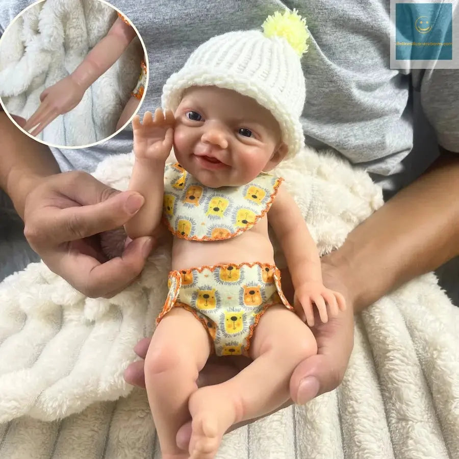 13 Inch Mini Reborn Boy Or Girl Full Silicone Reborn Baby Doll Charlie Washable Body Soft Silicone Doll Birthday Christmas Gift lifelikesiliconereborns.com