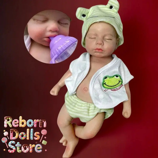 13-Inch Silicone Loulou Reborn Girl Or Boy Baby Handmade with a Soft Touch, Can Open Mouth, Adorable Newborn Bebe Doll lifelikesiliconereborns.com