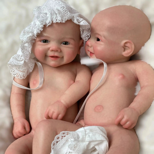 13Inch Vivienne&Elijha All Silicone Reborn Doll Painted/Unpainted Full Body Silicone Newborn Baby Dolls Reborn Corpo De Silicone lifelikesiliconereborns.com