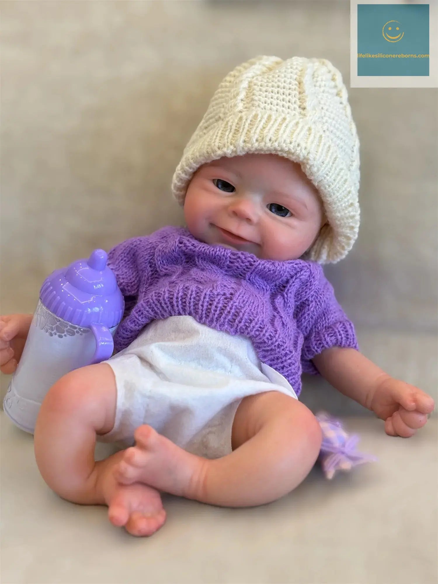 13Inch Waterproof& Can Open Mouth Solid Silicone Bebe Reborn Girl and Boy Handmade Painted Skin Soft Reborn Doll For Kid's Gift lifelikesiliconereborns.com