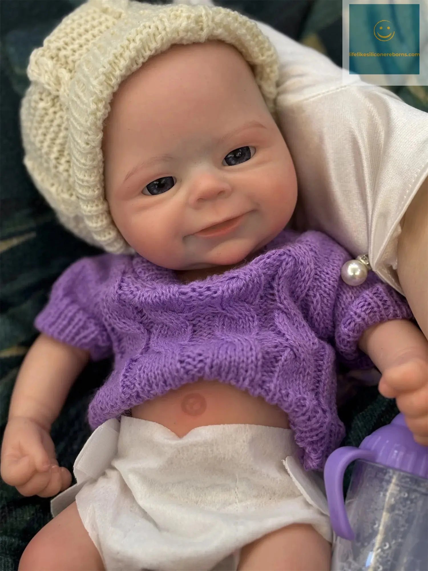 13Inch Waterproof& Can Open Mouth Solid Silicone Bebe Reborn Girl and Boy Handmade Painted Skin Soft Reborn Doll For Kid's Gift lifelikesiliconereborns.com