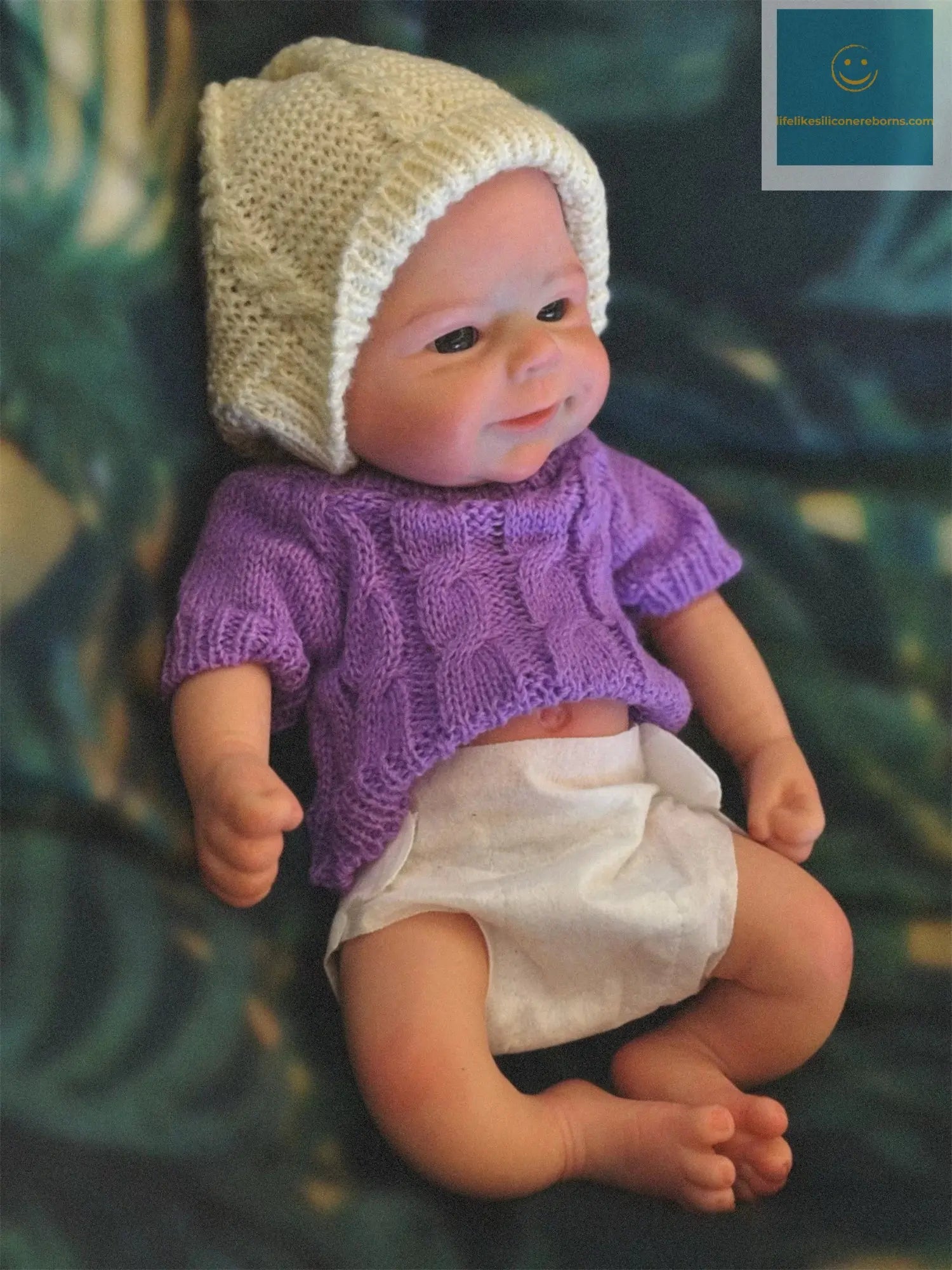 13Inch Waterproof& Can Open Mouth Solid Silicone Bebe Reborn Girl and Boy Handmade Painted Skin Soft Reborn Doll For Kid's Gift lifelikesiliconereborns.com