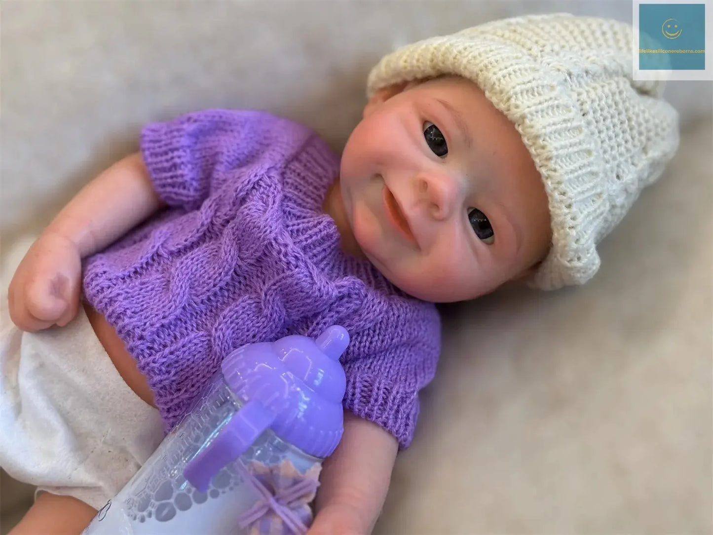 13Inch Waterproof& Can Open Mouth Solid Silicone Bebe Reborn Girl and Boy Handmade Painted Skin Soft Reborn Doll For Kid's Gift lifelikesiliconereborns.com