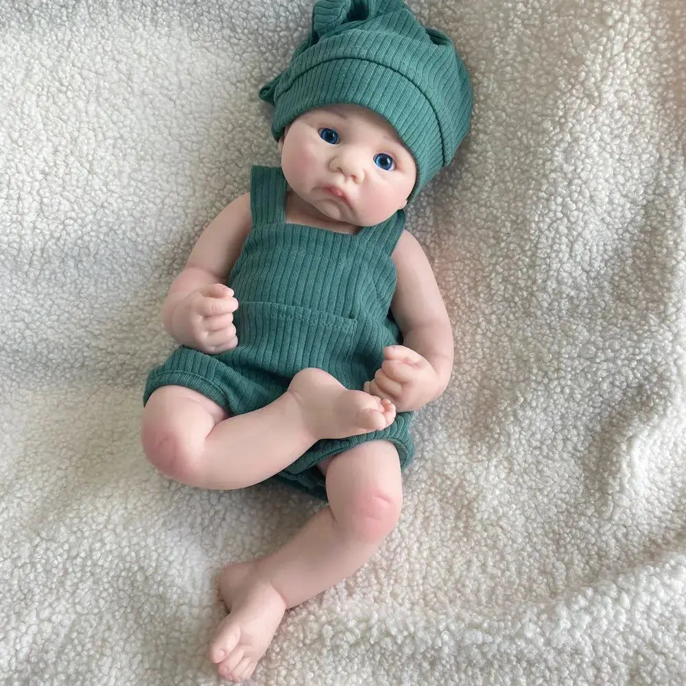 16 Inch Lifelike Full Body Soft Silicone Reborn Baby Boy with Blue Eyes 3D Skin Realistic Newborn Dolls Collectibles Kids Toy lifelikesiliconereborns.com