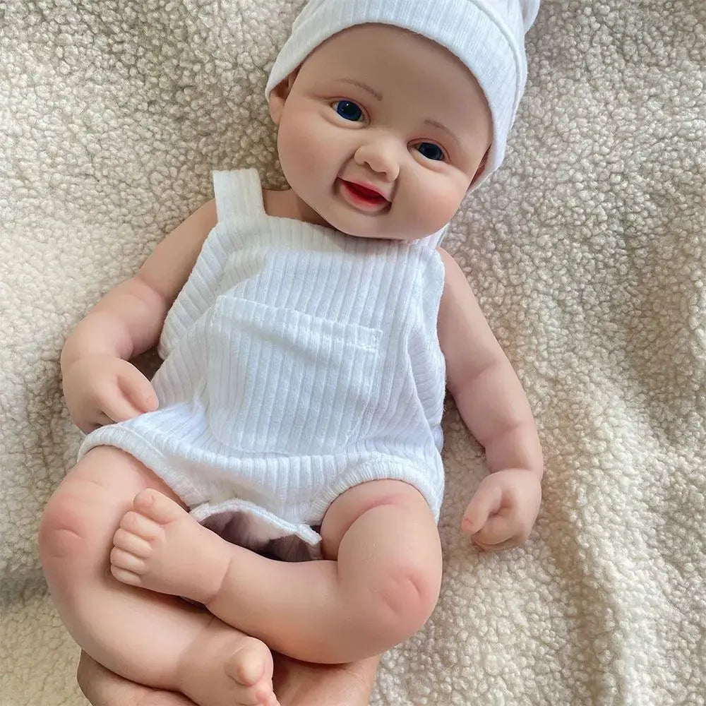 16 Inch Preemie Realistic Silicone Reborn Baby Girl Blue Eyes Soft Newborn 3D Skin Rebirth Doll Kids Toy Birthday Gift lifelikesiliconereborns.com