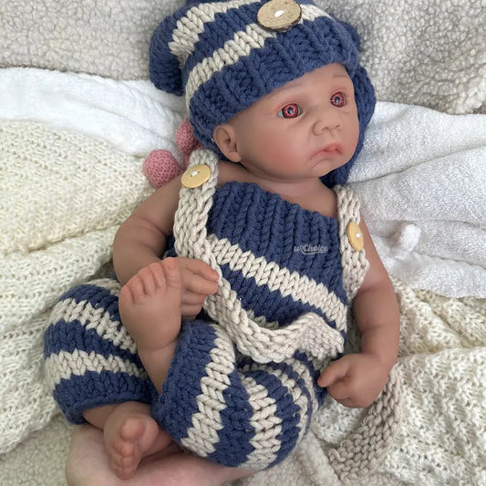16Inch Dark Skin Realistic Full Body Silicone Reborn Baby Boy Waterproof Doll Gift for Therapy Collecting & Display lifelikesiliconereborns.com