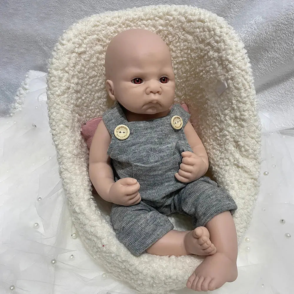16Inch Dark Skin Realistic Full Body Silicone Reborn Baby Boy Waterproof Doll Gift for Therapy Collecting & Display lifelikesiliconereborns.com