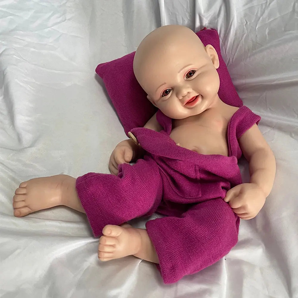 16Inch Preemy Girl 100% Soild Platinum Silicone Reborn Baby Doll Soft Waterproof Newborn Companion Collector Toys Gift lifelikesiliconereborns.com